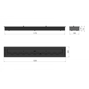 Биокамин Slimline BLACK BURNER 1200 купить Биокамин Slimline BLACK BURNER 1200