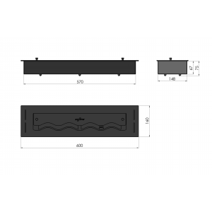 Биокамин Slimline BLACK BURNER 600 купить Биокамин Slimline BLACK BURNER 600