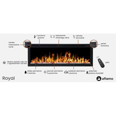 Электрокамин Royal 42 с корпусом цвета Денвер белый Электрокамин Royal 42 с корпусом цвета Денвер белый