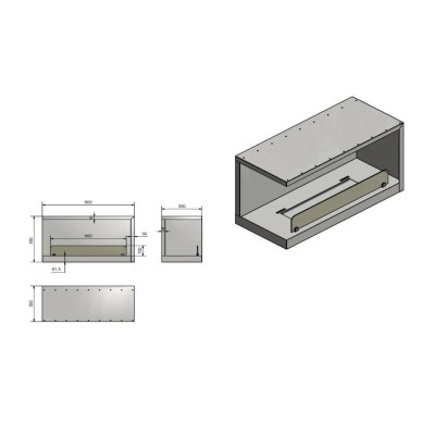 Биокамин Infire INSIDE L800V2 Биокамин Infire INSIDE L800V2