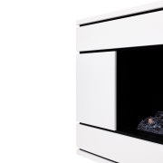 Электрокамин Vega CST1000 WT с очагом 3D Cassette 1000 Black Panel