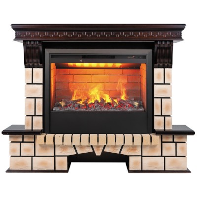 Электрокамин Stone Brick 26 AO с очагом 3D Helios 26 Электрокамин Stone Brick 26 AO с очагом 3D Helios 26