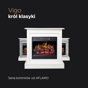 Электрокамин Aflamo Vigo черный купить Электрокамин Aflamo Vigo черный