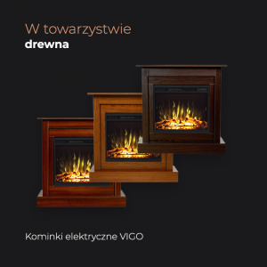 Электрокамин Aflamo Vigo белый/дуб купить Электрокамин Aflamo Vigo белый/дуб