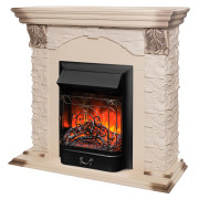 Электрокамин Dublin Lux WT с очагом Majestic Lux Black