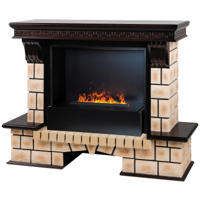 Электрокамин Stone Brick 26 AO с очагом 3D Cassette 630 Black Panel Электрокамин Stone Brick 26 AO с очагом 3D Cassette 630 Black Panel
