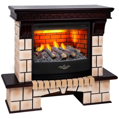 Электрокамин Stone Brick 25/25,5 AO с очагом 3D Firestar 25,5 Электрокамин Stone Brick 25/25,5 AO с очагом 3D Firestar 25,5