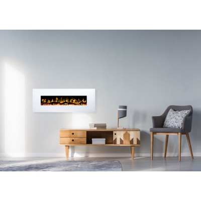 Электрокамин Aflamo Albion 50 белый (128x55x14 см) Электрокамин Aflamo Albion 50 белый (128x55x14 см)