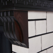 Электрокамин Stone Corner STD AO с очагом Fobos Lux Black