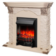 Электрокамин Dublin Lux WT с очагом Fobos Lux Black