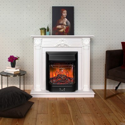Электрокамин Stefania WT-F614 с очагом Majestic Lux Black Электрокамин Stefania WT-F614 с очагом Majestic Lux Black