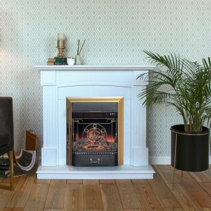 Электрокамин Andrea WT с очагом Majestic Lux Brass купить Электрокамин Andrea WT с очагом Majestic Lux Brass