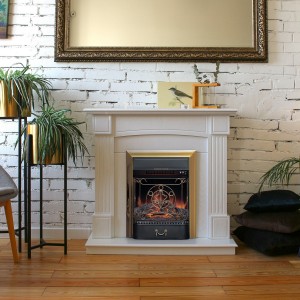 Электрокамин Andrea WT с очагом Majestic Lux Brass купить Электрокамин Andrea WT с очагом Majestic Lux Brass