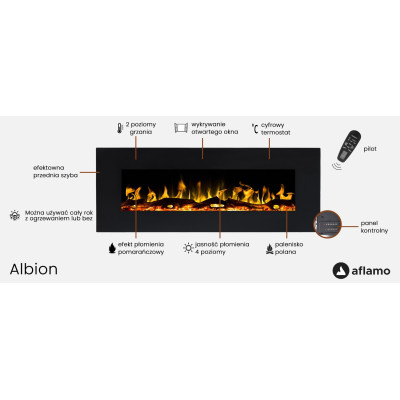 Электрокамин Aflamo Albion 33 (84x45x14 см) Электрокамин Aflamo Albion 33 (84x45x14 см)