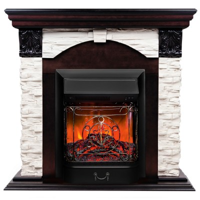 Электрокамин Dublin Lux AO с очагом Majestic Lux Black Электрокамин Dublin Lux AO с очагом Majestic Lux Black