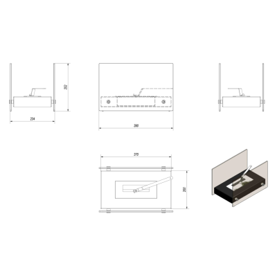 Биокамин Kratki отдельностоящий HOTEL MINI чёрный Биокамин Kratki отдельностоящий HOTEL MINI чёрный