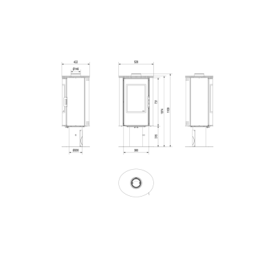 Печь-камин стальная Kratki KOZA AB S N O DR GLASS Печь-камин стальная Kratki KOZA AB S N O DR GLASS
