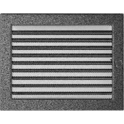 Решётка вентиляционная Чёрная хром с жалюзи 22x30 Решётка вентиляционная Чёрная хром с жалюзи 22x30