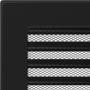 Решётка вентиляционная Чёрная с жалюзи 22x30