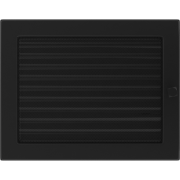 Решётка вентиляционная Чёрная с жалюзи 22x30
