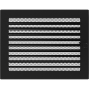 Решётка вентиляционная Чёрная с жалюзи 22x30