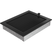 Решётка вентиляционная Чёрная с жалюзи 22x30