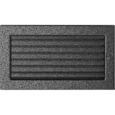 Решётка вентиляционная Чёрная хром с жалюзи 17x30 Решётка вентиляционная Чёрная хром с жалюзи 17x30