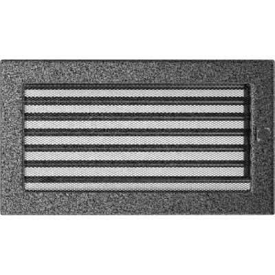 Решётка вентиляционная Чёрная хром с жалюзи 17x30 Решётка вентиляционная Чёрная хром с жалюзи 17x30