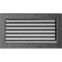 Решётка вентиляционная Чёрная хром с жалюзи 17x30 Решётка вентиляционная Чёрная хром с жалюзи 17x30