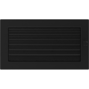 Решётка вентиляционная Чёрная с жалюзи 17x30