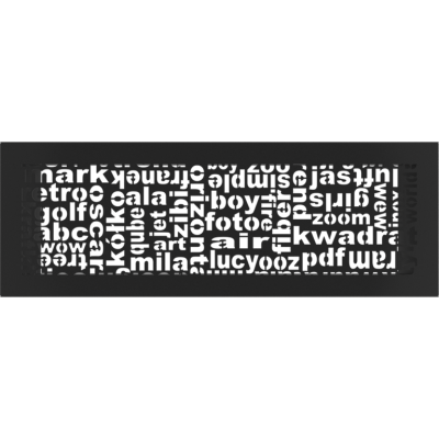 Решётка вентиляционная ABC чёрная 17x49 Решётка вентиляционная ABC чёрная 17x49