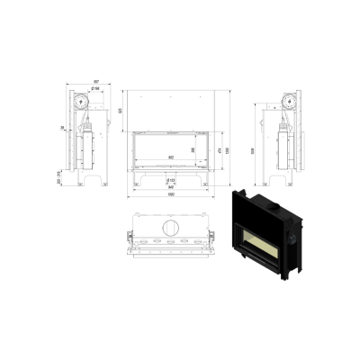 Топка стальная Kratki Mila 16 G Топка стальная Kratki Mila 16 G