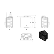 Топка чугунная Kratki FELIX 16 DECO