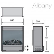 Электрокамин Dimplex Albany с эффектом живого пламени