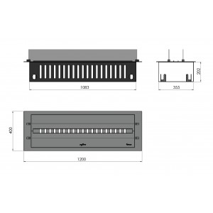 Электрокамин Infire INVAPO INSERT 1200 с эффектом живого пламени купить Электрокамин Infire INVAPO INSERT 1200 с эффектом живого пламени