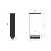 Биокамин 2Side 1600 Slim Vertical